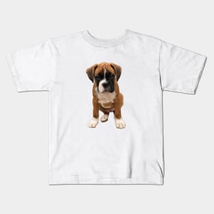 Boxer Cute Puppy Dog Kids T-Shirt